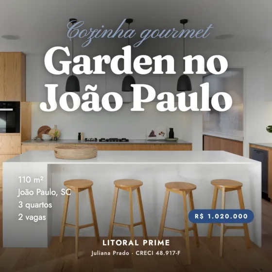 Post de exemplo: Garden no João Paulo com cozinha gourmet